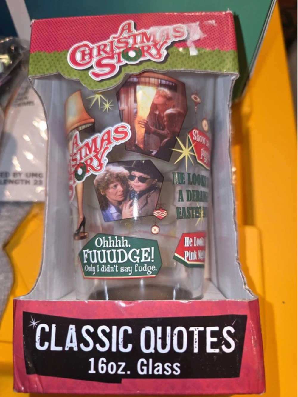 Christmas story glass cup